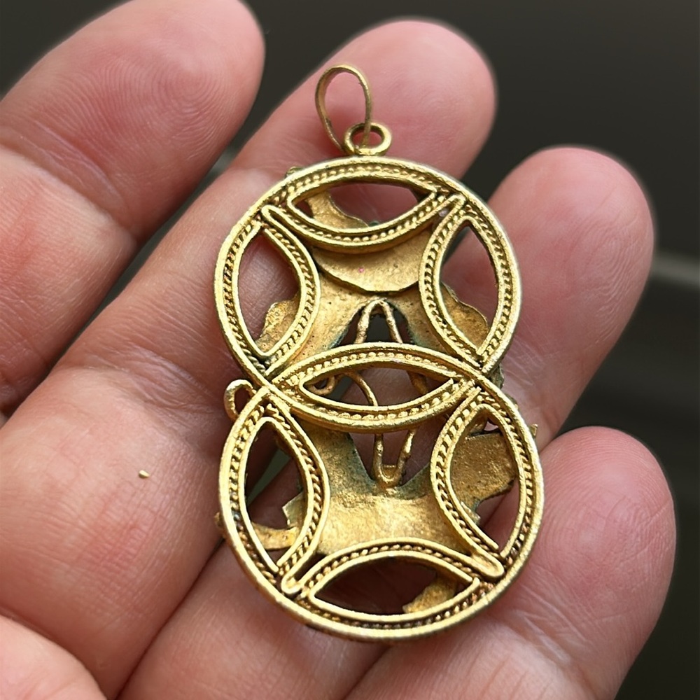 🖤Antique Chinese Butterfly 🦋 cloisonné pendant - Picture 3 of 10